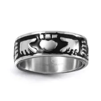 9M Stainless Steel Claddagh Wedding Band