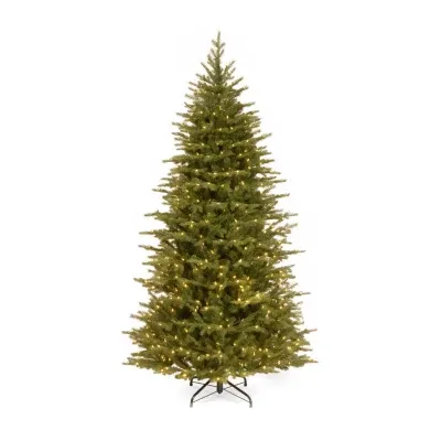 National Tree Co. Nordic Spruce Slim Hinged 7 1/2 Foot Pre-Lit Spruce Christmas Tree