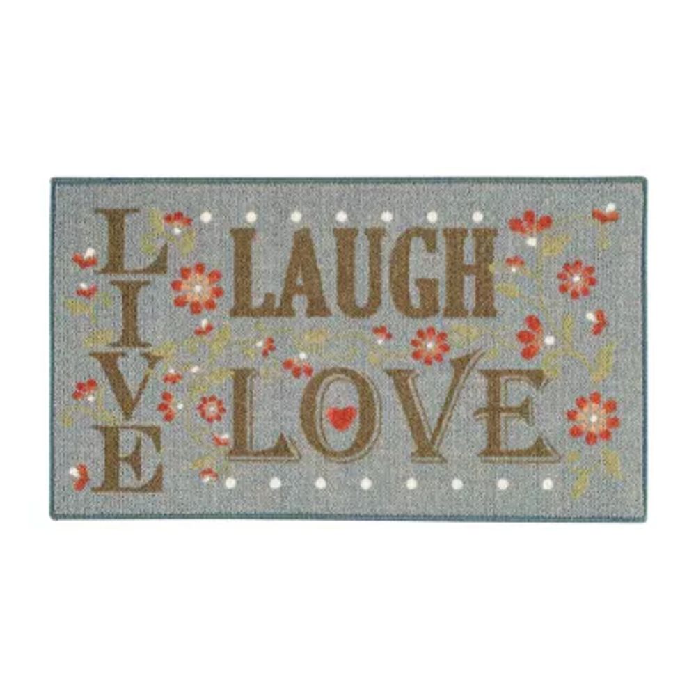 Live Love Laugh Rectangular Rug