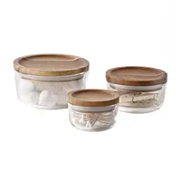 Pyrex Wood Storage 6-Pc. Container Set