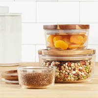 Pyrex Wood Storage 6-Pc. Container Set