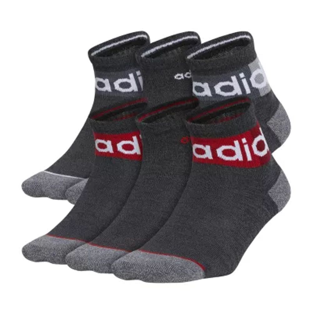 Adidas Big Boys 6 Pair Quarter Socks | Green Tree Mall