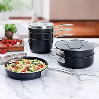 Granitestone 10-pc. Aluminum Dishwasher Safe Non-Stick Cookware Set