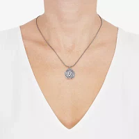 Womens Sterling Silver Pendant Necklace