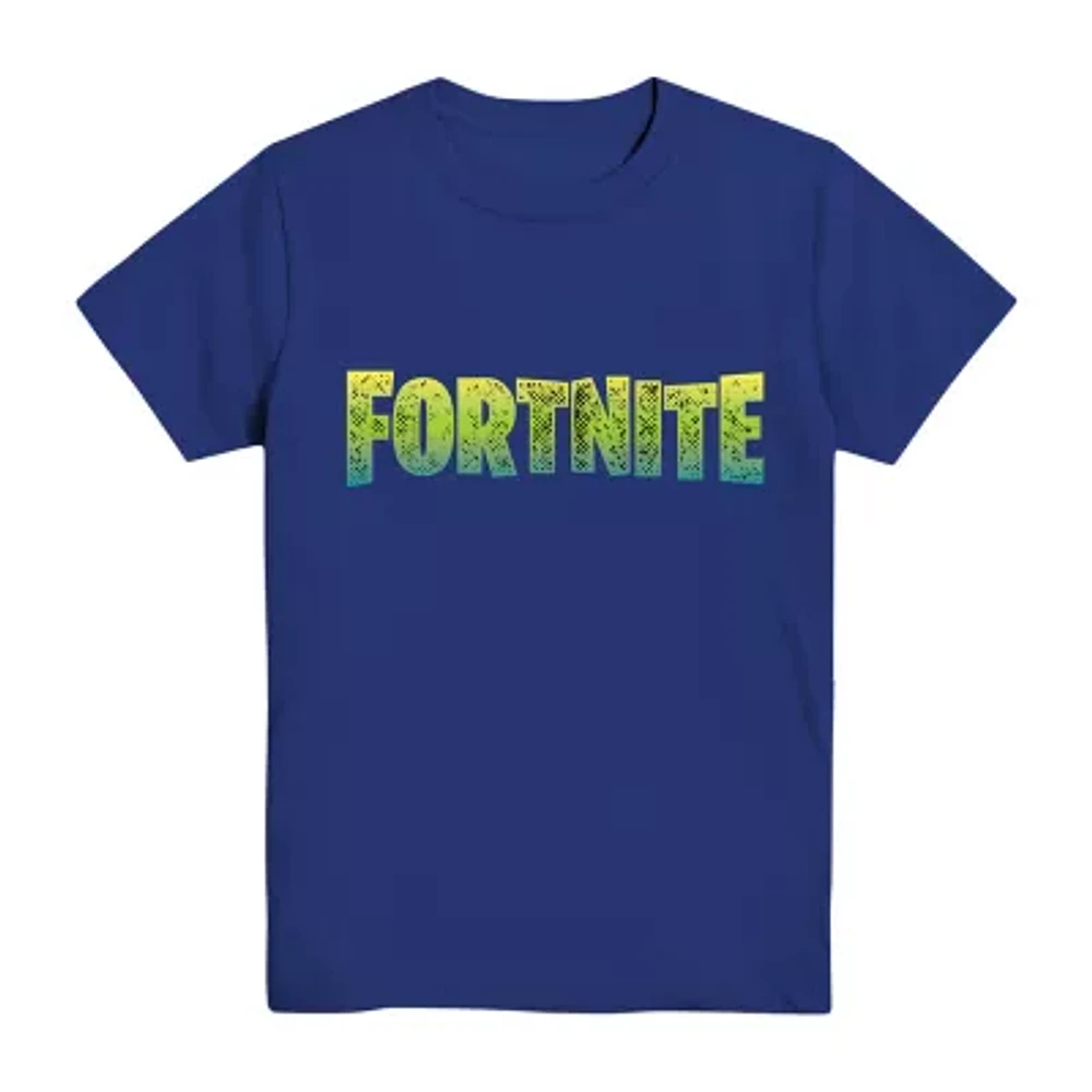 Big Boys Crew Neck Short Sleeve Fortnite Graphic T-Shirt