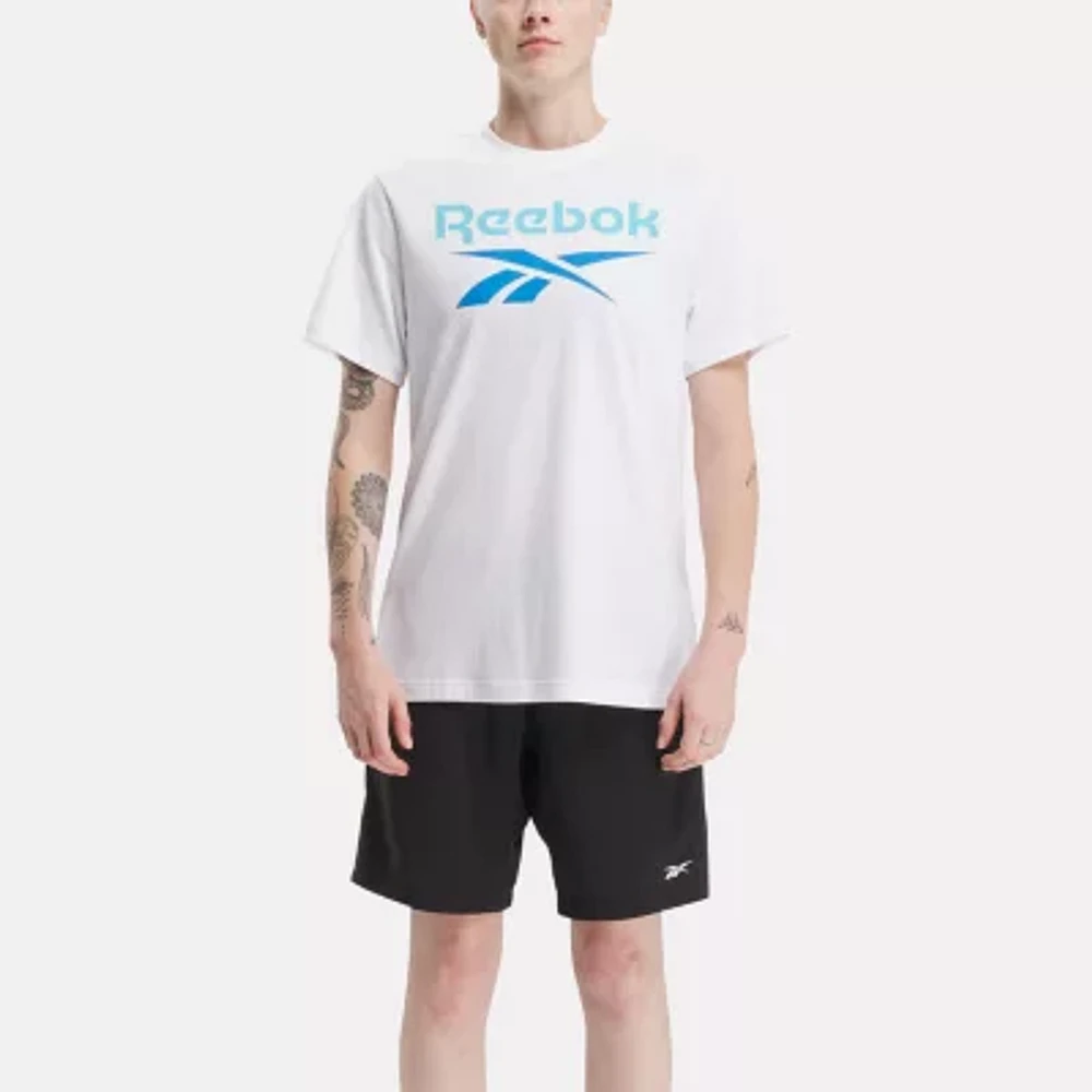Reebok Identity Mens Crew Neck Short Sleeve Athletic Fit Graphic T-Shirt