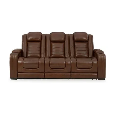 Signature Design By Ashley® Backtrack Dual Power Leather Reclining Sofa