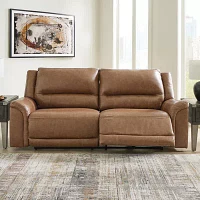 Signature Design By Ashley® Trasimeno Dual Power Leather Reclining Sofa