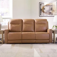 Signature Design By Ashley® Tryanny Triple Power Leather Reclining Sofa