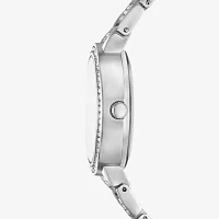 Geneva Womens Crystal Accent Silver Tone Bracelet Watch Fmdjm295