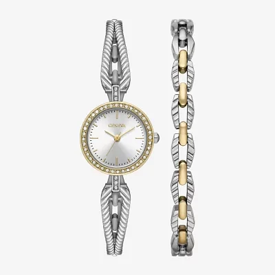 Geneva Geneva Ladies Womens Crystal Accent Two Tone Bracelet Watch Fmdjm298