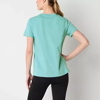 Xersion Womens Crew Neck Short Sleeve T-Shirt Tall