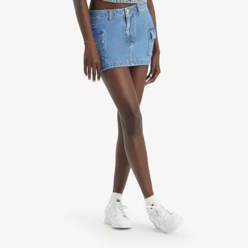 Levi's Womens Mid Rise Denim Skirt