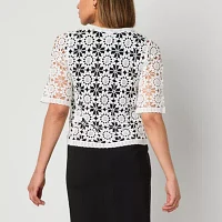 Rabbit Design Womens V Neck Short Sleeve Shrug