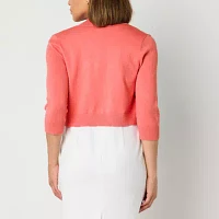 Perceptions Womens 3/4 Sleeve Shrug