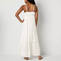 Arizona Womens Sleeveless Floral Maxi Dress Juniors