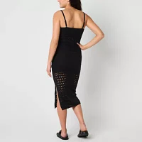 Arizona Womens Sleeveless Midi Sweater Dress Juniors