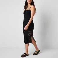 Arizona Womens Sleeveless Midi Sweater Dress Juniors