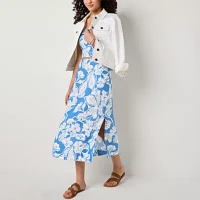 a.n.a Womens Linen Blend Midi Pencil Skirt