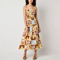 a.n.a Womens Smock Drop Waist Sleeveless Sundress