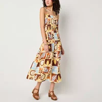 a.n.a Womens Smock Drop Waist Sleeveless Sundress
