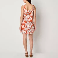 a.n.a Womens Sleeveless Floral A-Line Dress