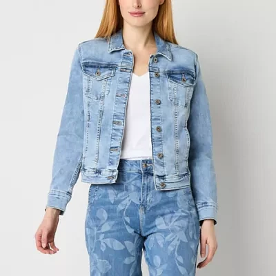 Liz Claiborne Denim Jacket Lightweight Womens