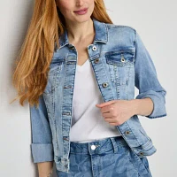 Liz Claiborne Denim Jacket Lightweight Womens