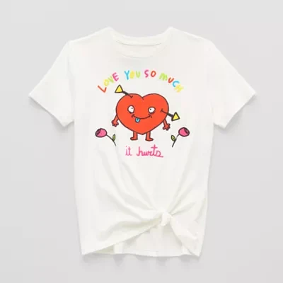Thereabouts X Matthew Langille Little & Big Girls Crew Neck Short Sleeve Graphic T-Shirt