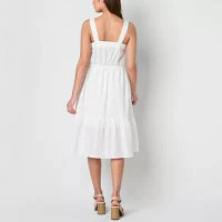 Frye and Co. Womens Sleeveless Midi A-Line Dress
