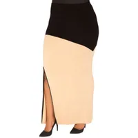 Poetic Justice Curvy French Terry Knit Maxi Skirt