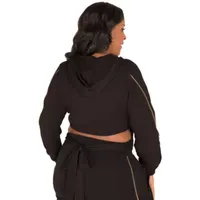 Poetic Justice Lightweight Hooded Plus Cropped Jacket