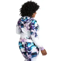 Poetic Justice Printed Active Zip Front Track Jacket - Plus