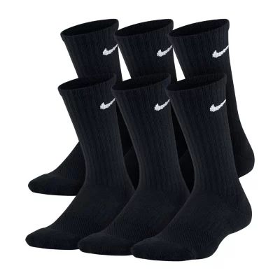Nike Big Boys 6 Pair Crew Socks