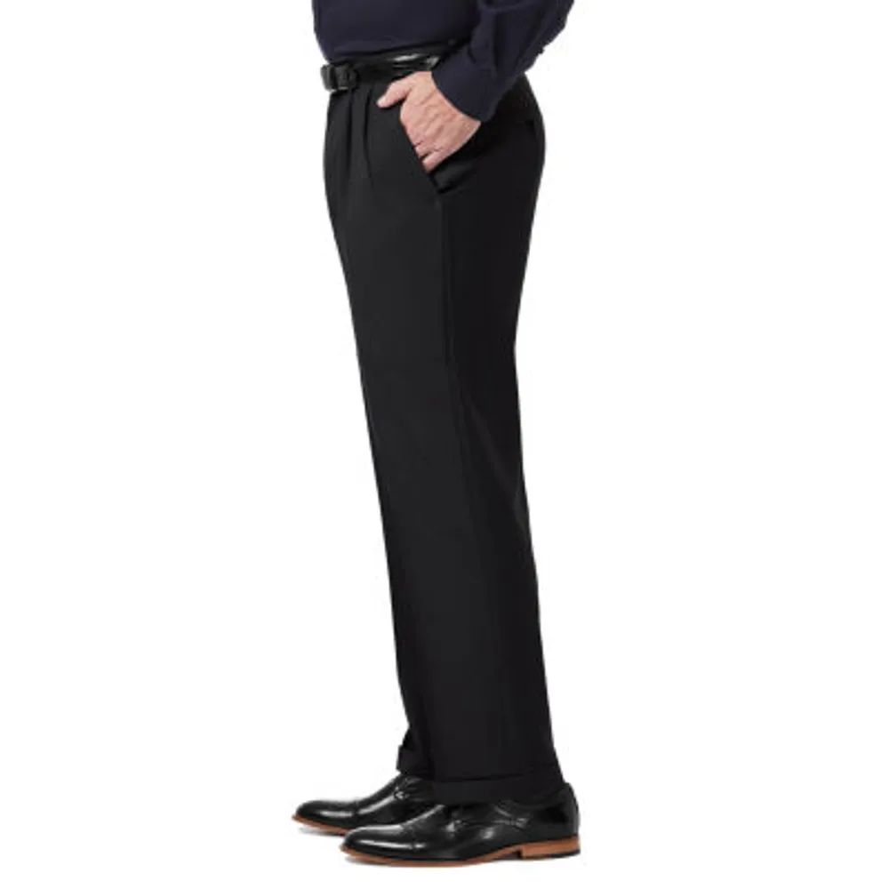 Haggar® Mens Premium Comfort Classic Fit Pleated Front Dress Pant