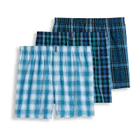 Jockey Classic Woven Full Cut Mens 3 Pack Boxers