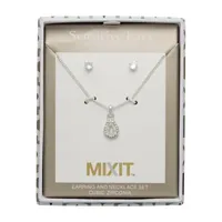 Mixit Hypoallergenic Pendant Necklace & Stud Earring 2-pc. Cubic Zirconia Jewelry Set