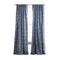Martha Stewart Bandana Back Tab Blackout Set of 2 Curtain Panels