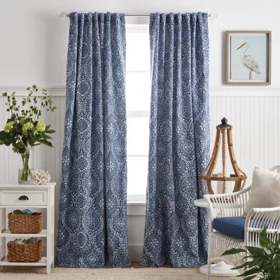 Martha Stewart Bandana Back Tab Blackout Set of 2 Curtain Panels