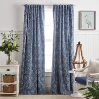 Martha Stewart Bandana Back Tab Blackout Set of 2 Curtain Panels