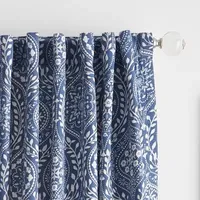 Martha Stewart Bandana Back Tab Blackout Set of 2 Curtain Panels