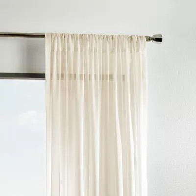 Martha Stewart Glacier Rod Pocket Sheer Set of 2 Curtain Panels