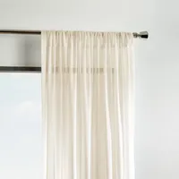 Martha Stewart Glacier Sheer Rod Pocket Set of 2 Curtain Panel