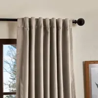 Martha Stewart Lucca Velvet Blackout Rod Pocket Set of 2 Curtain Panel