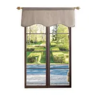 Martha Stewart Lucca Velvet Rod Pocket Scallop Valance