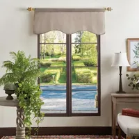 Martha Stewart Lucca Velvet Rod Pocket Scallop Valance