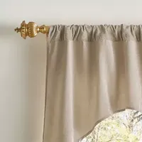 Martha Stewart Naples Chenille Rod Pocket Tailored Valance