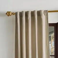 Martha Stewart Naples Chenille Light-Filtering Back Tab Set of 2 Curtain Panel