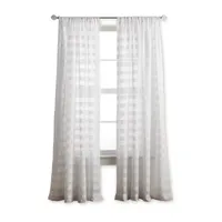 Martha Stewart Sandy Sheer Rod Pocket Set of 2 Curtain Panel