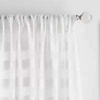 Martha Stewart Sandy Sheer Rod Pocket Set of 2 Curtain Panel